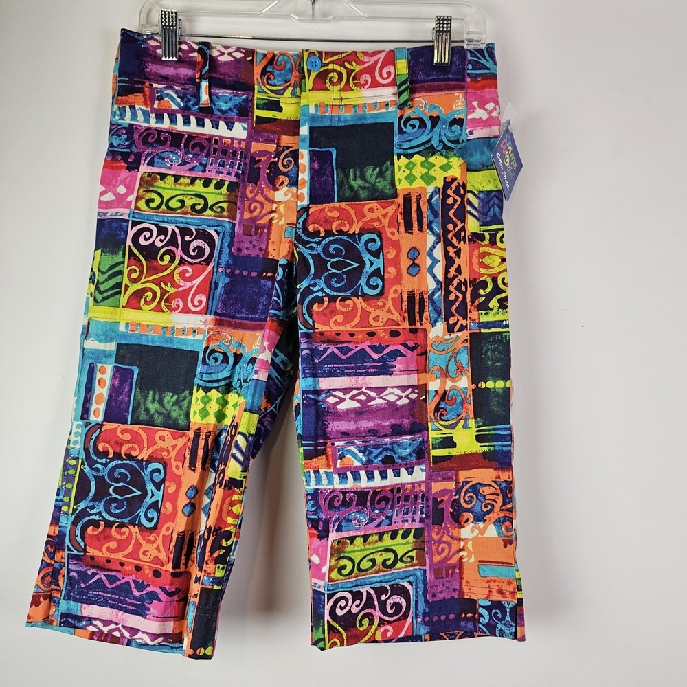 Jams World NWT Vintage Womens Size 8 Bermuda Shorts Harmony Stretch Colorful